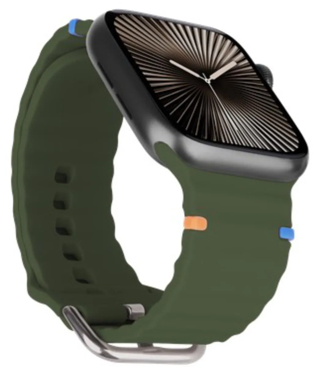 Just in Case Apple Watch ActiveFlex Horlogeband - Khaki - afbeelding 5 van 6