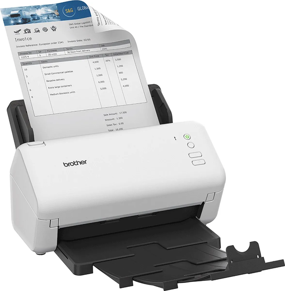 Brother ADS4100 ADF-scanner - A4 - 600x600 DPI - Zwart