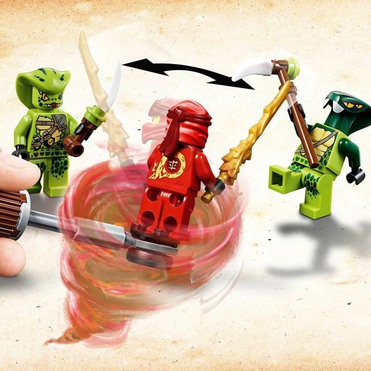 LEGO Ninjago Legacy Zwaardmotor & Sneeuwscooter - 376 Stukken - 4 Minifiguren - afbeelding 3 van 6