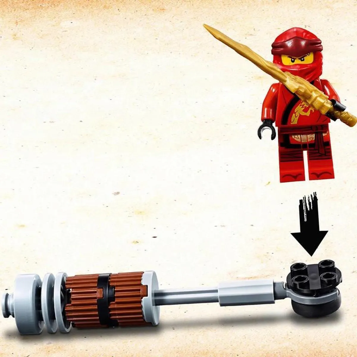 LEGO Ninjago Legacy Zwaardmotor & Sneeuwscooter - 376 Stukken - 4 Minifiguren - afbeelding 6 van 6