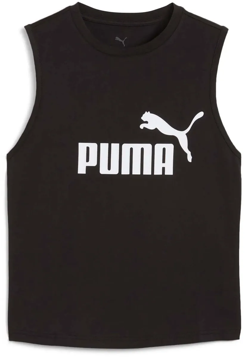 PUMA ESS No. 1 Logo Slim Tanktop Dames - XL - Lichtblauw/Wit