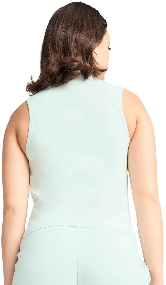 PUMA ESS No. 1 Logo Slim Tanktop Dames - XL - Lichtblauw/Wit