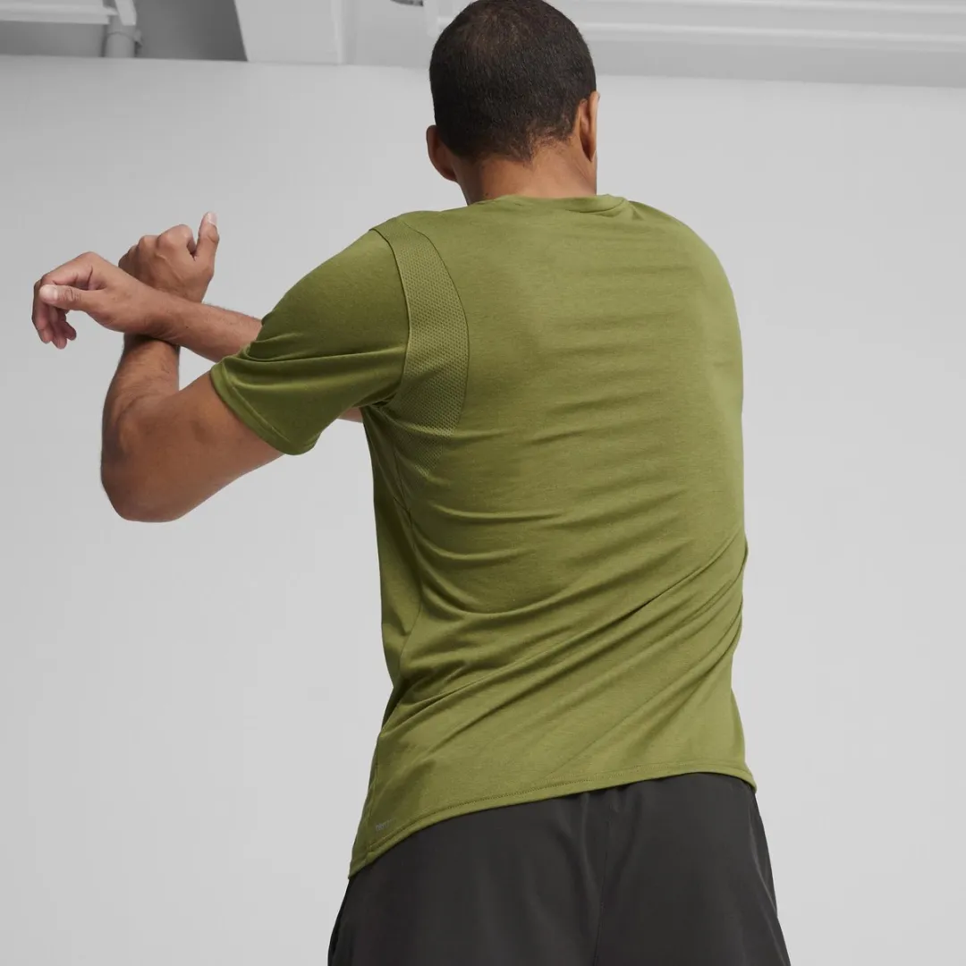 PUMA Fit Triblend Ultralight T-shirt Heren - Olive Green