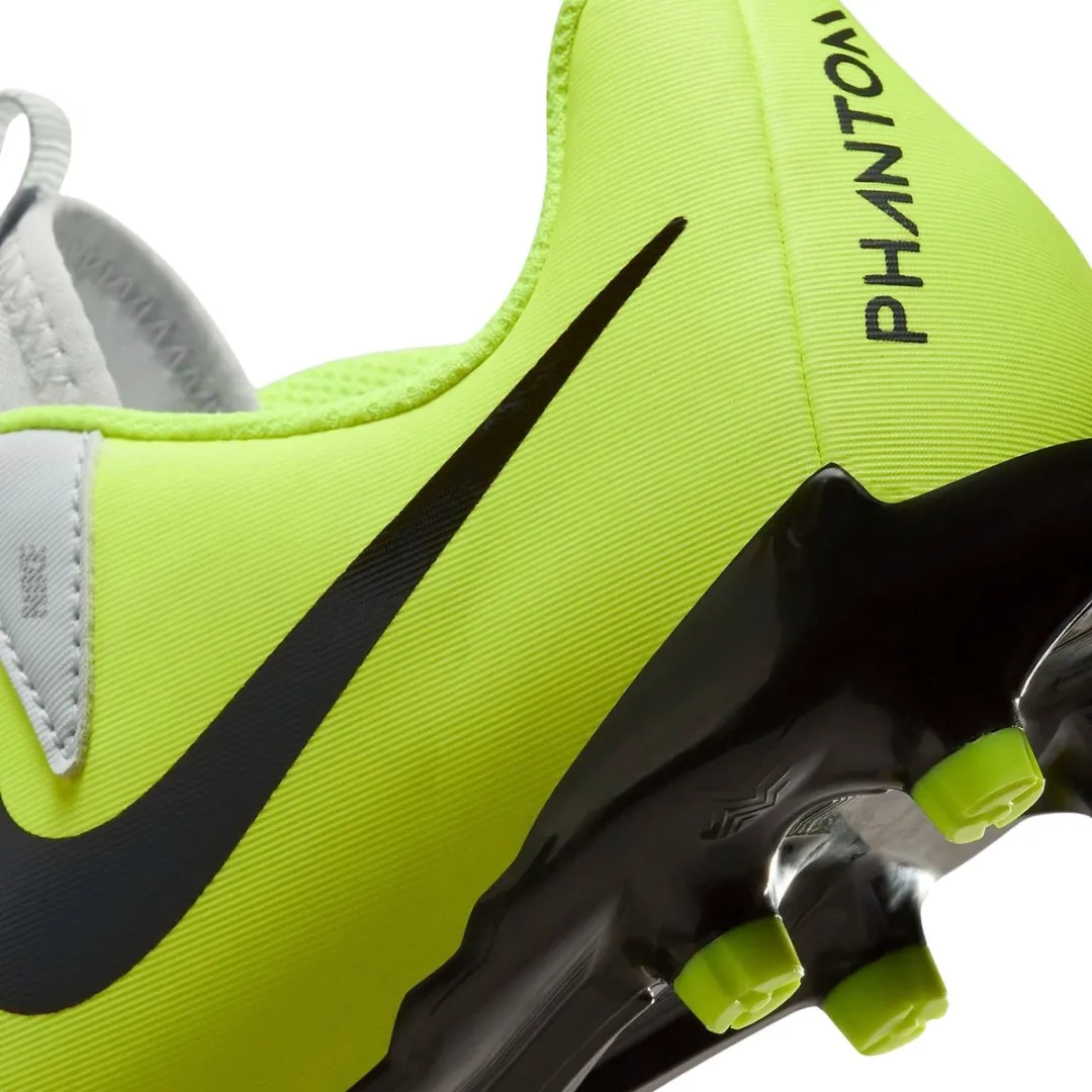 Nike Phantom GX II FG/MG Junior - FD6722-003 - Lichtgrijs/Geel/Zwart