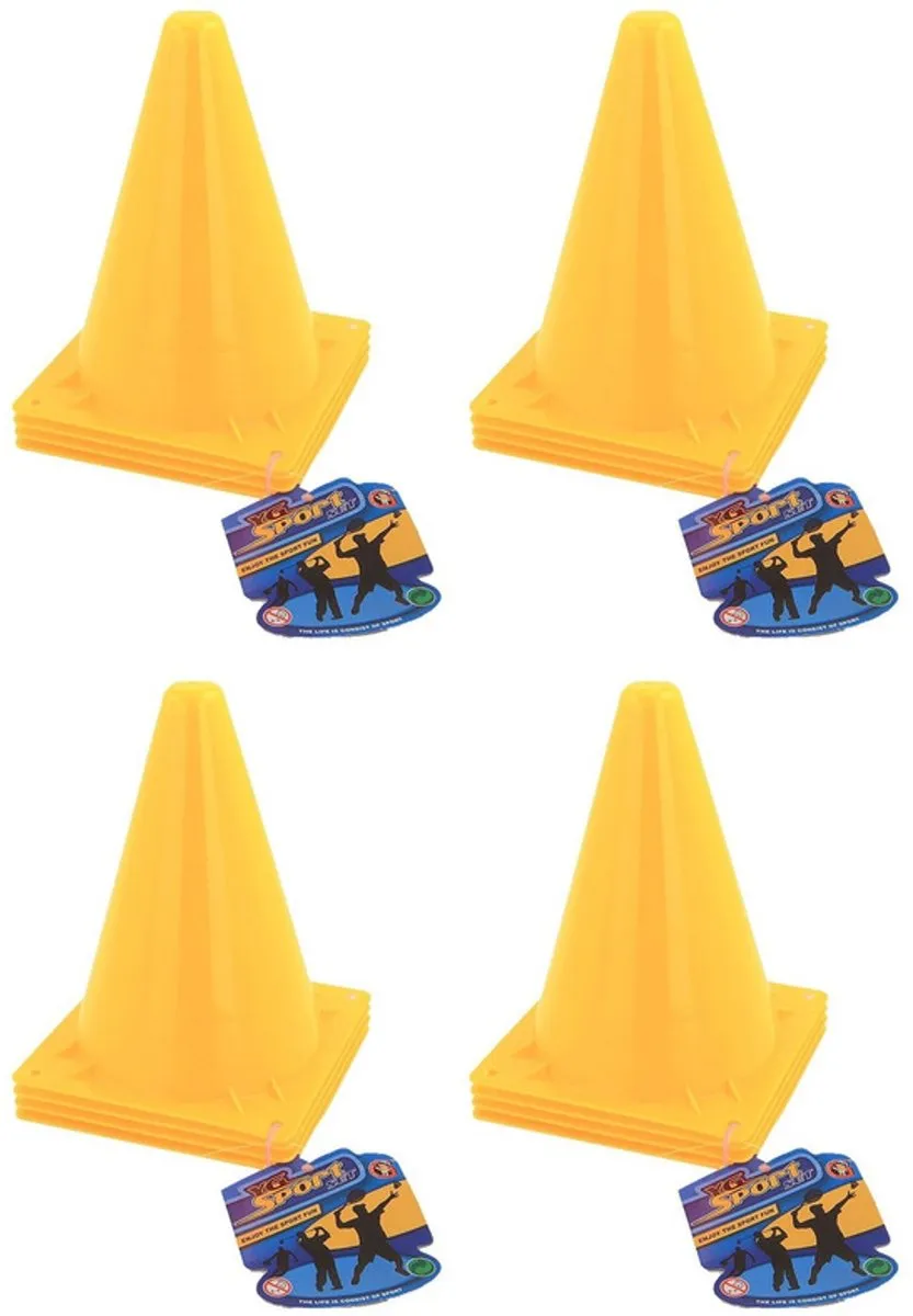 Jonotoys Sportvoetbal Pionnen Set 16 Stuks - Geel 20cm