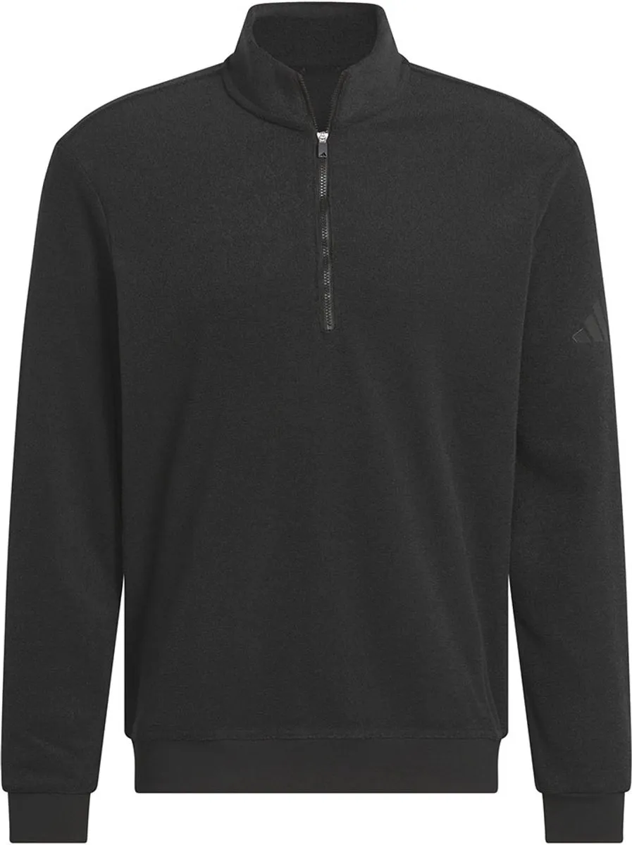 adidas Ultimate365 Terry Cloth Sweatshirt - Halve Rits - Zwart