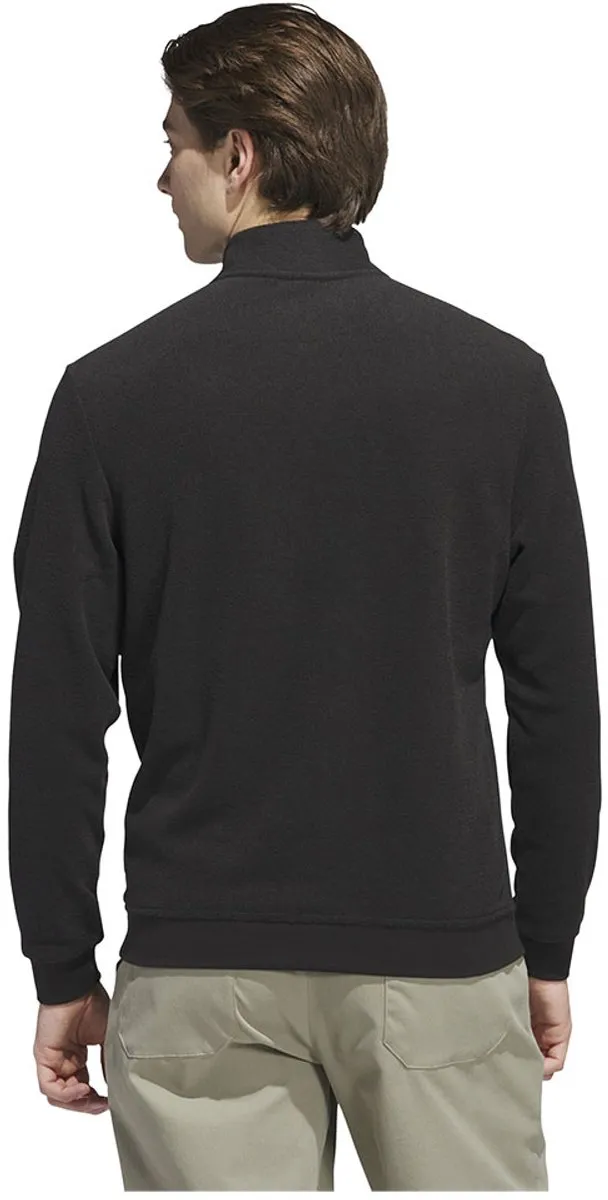 adidas Ultimate365 Terry Cloth Sweatshirt - Halve Rits - Zwart
