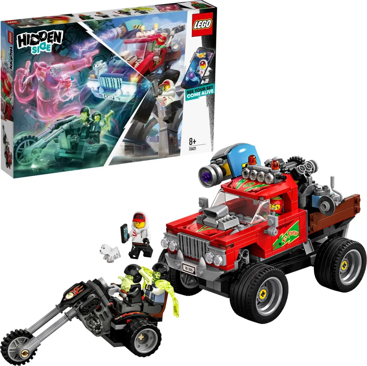 LEGO Hidden Side El Fuego's Stunttruck 70421 - 428 Stenen - afbeelding 4 van 6