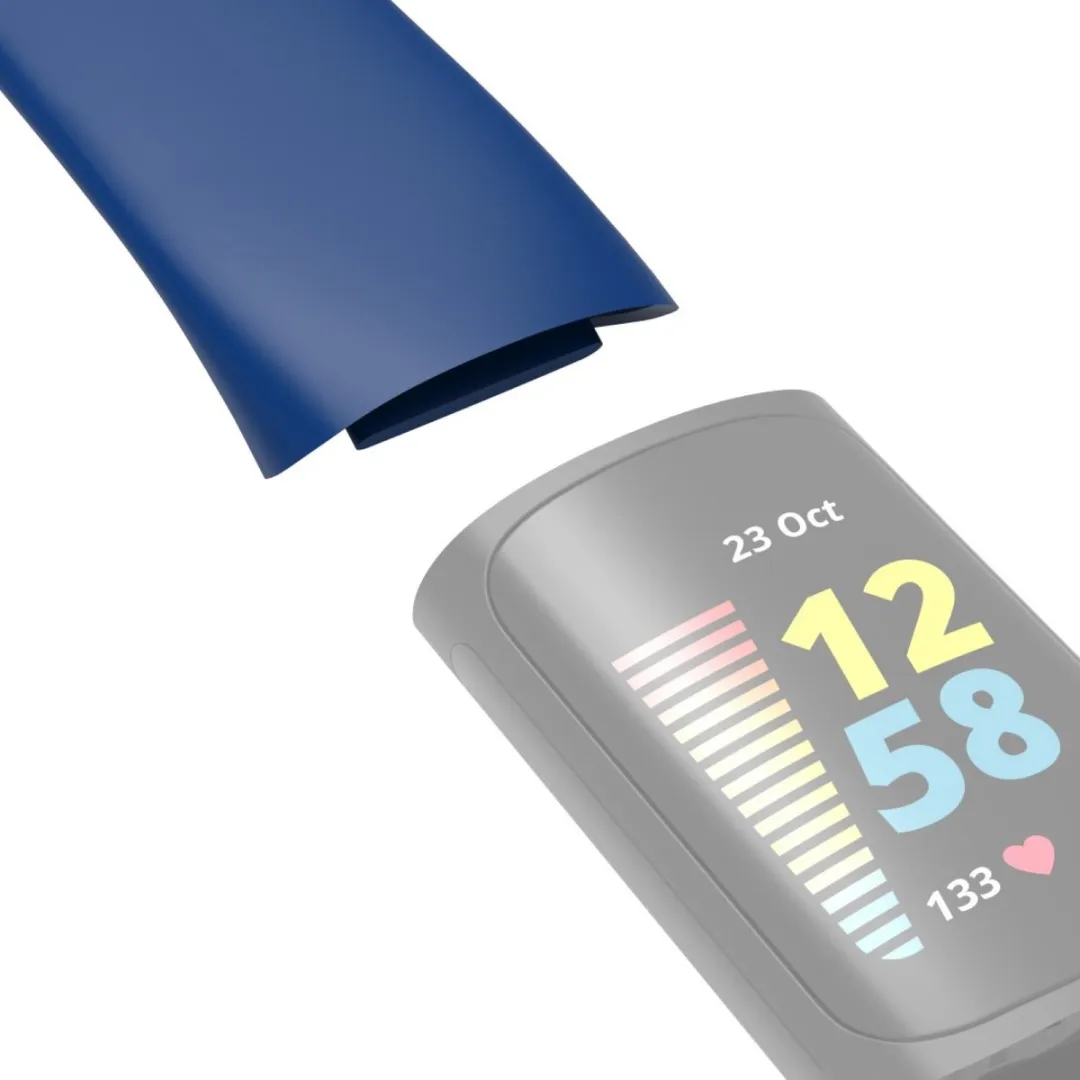 Hama Polsband Fitbit Charge 5 - Donkerblauw