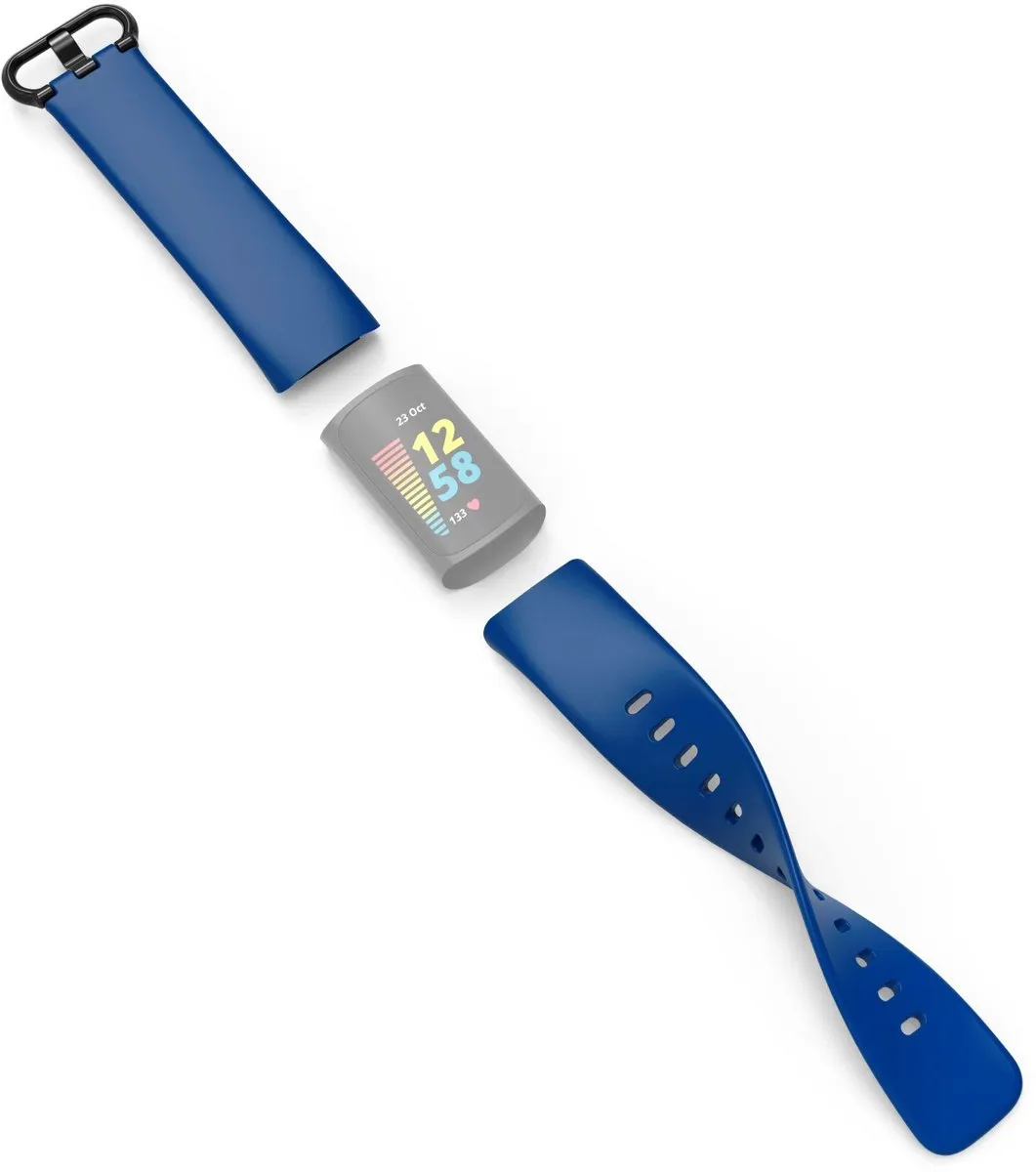 Hama Polsband Fitbit Charge 5 - Donkerblauw - afbeelding 6 van 6
