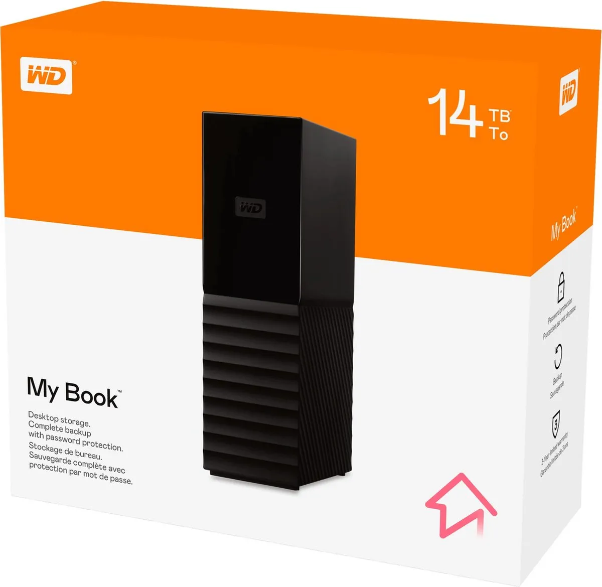 Western Digital My Book WDBFBE0360JBK-EESN Externe Harde Schijf 14TB - Zwart - afbeelding 6 van 6