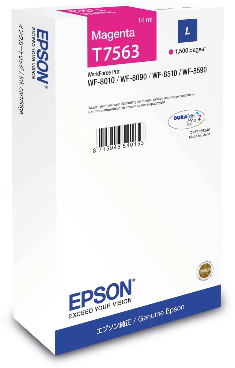 Epson T7563 Magenta Inktcartridge