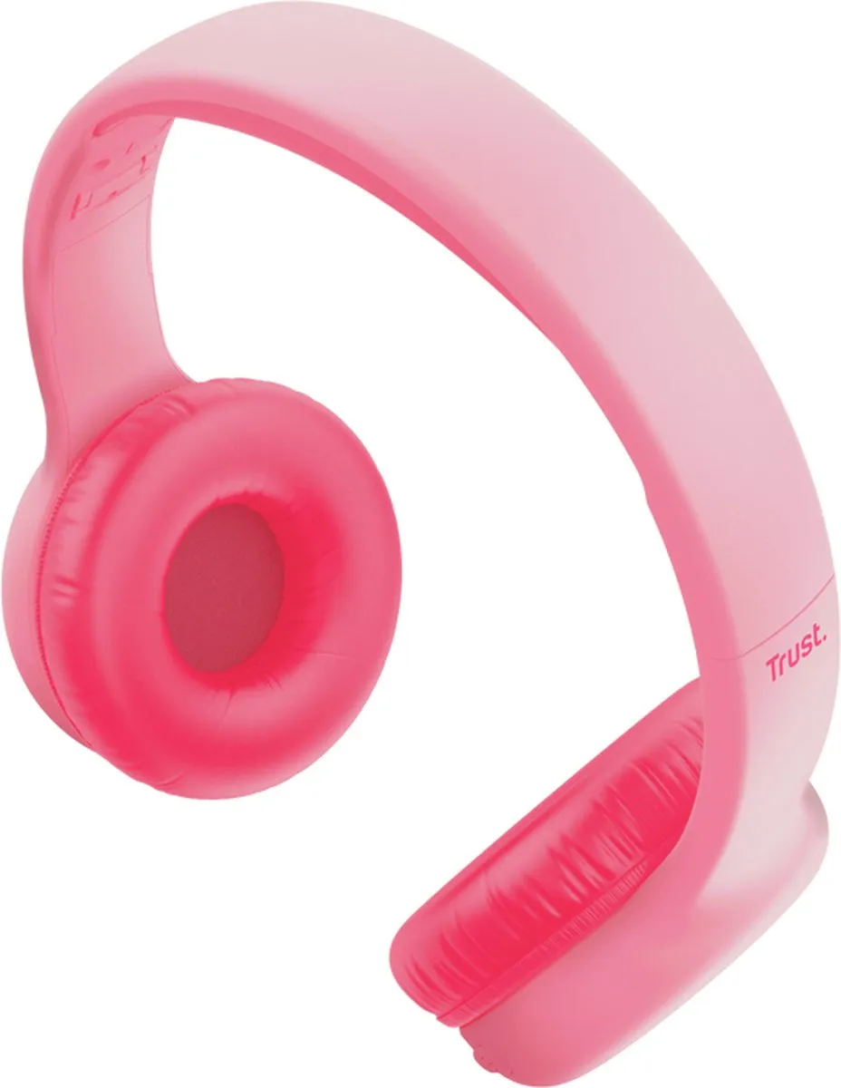 Trust Nouna Draadloze Kinderkoptelefoon Roze - 25274