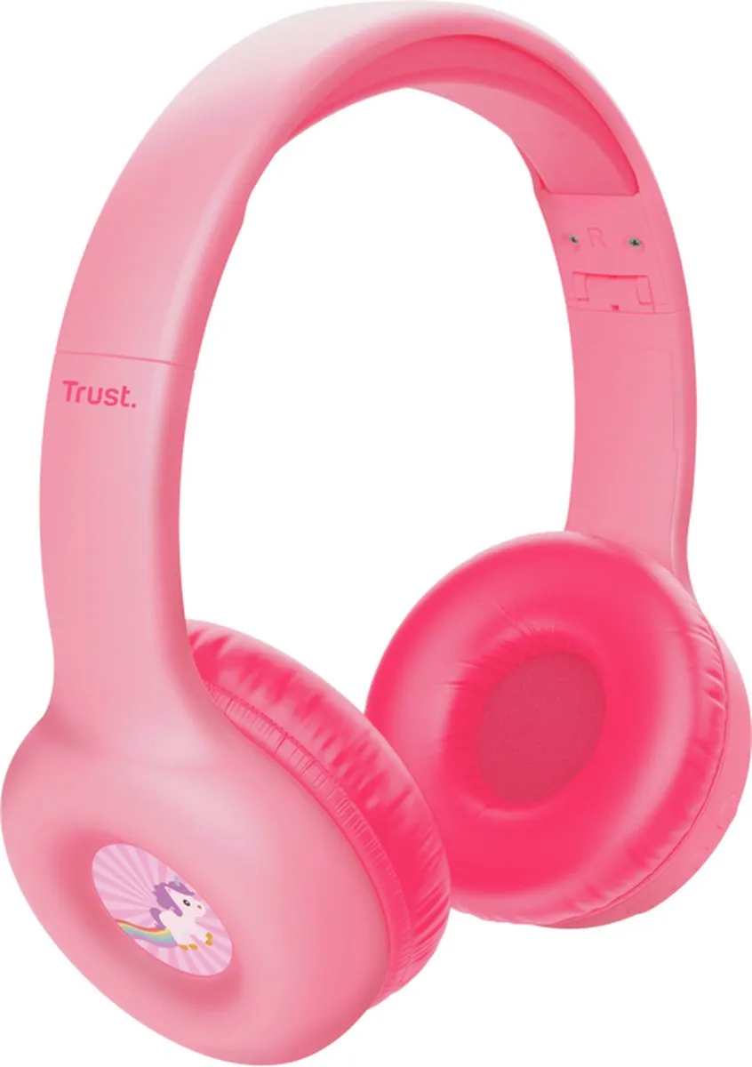 Trust Nouna Draadloze Kinderkoptelefoon Roze - 25274 - afbeelding 6 van 6
