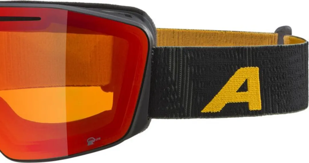 Alpina Nendaz Q-Lite OTG Skibril - Zwart Geel - Rood