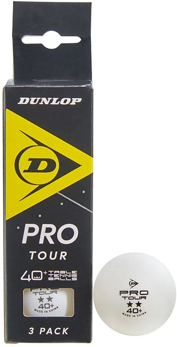 Dunlop 40+ Pro Tour Tafeltennisballen