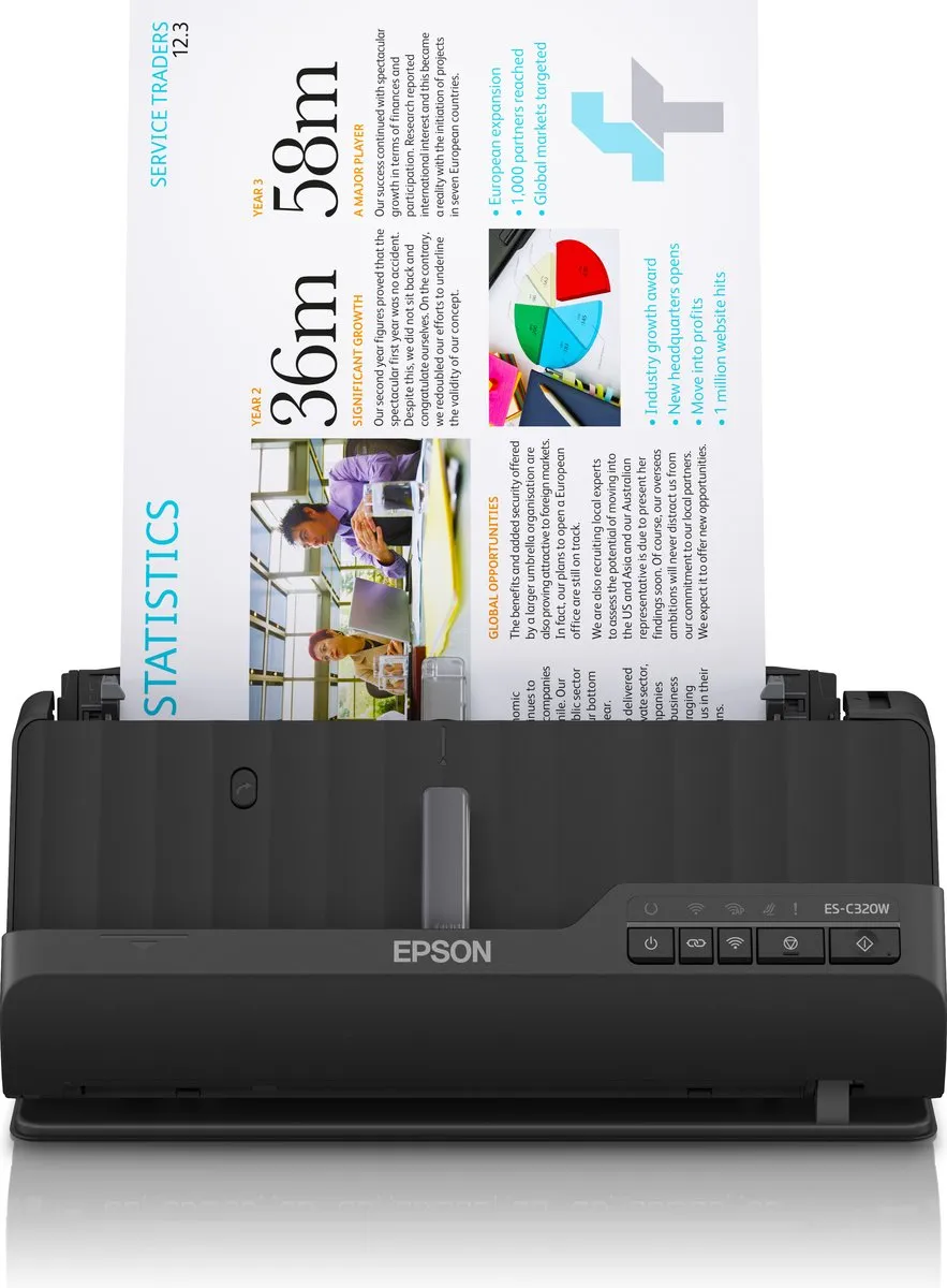 Epson WorkForce ES-C320W A4 Scanner - Zwart