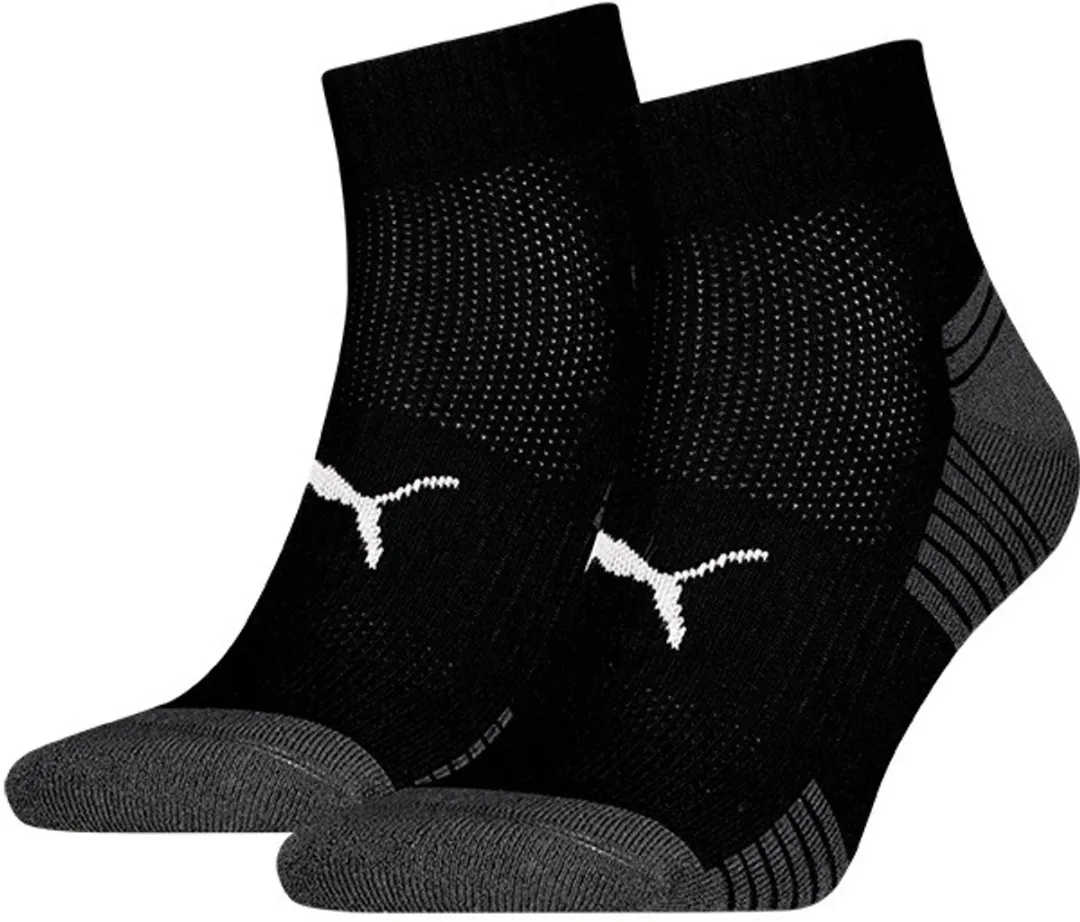 PUMA Unisex Sport Sokken Cushioned II - 2 Stuks - Zwart