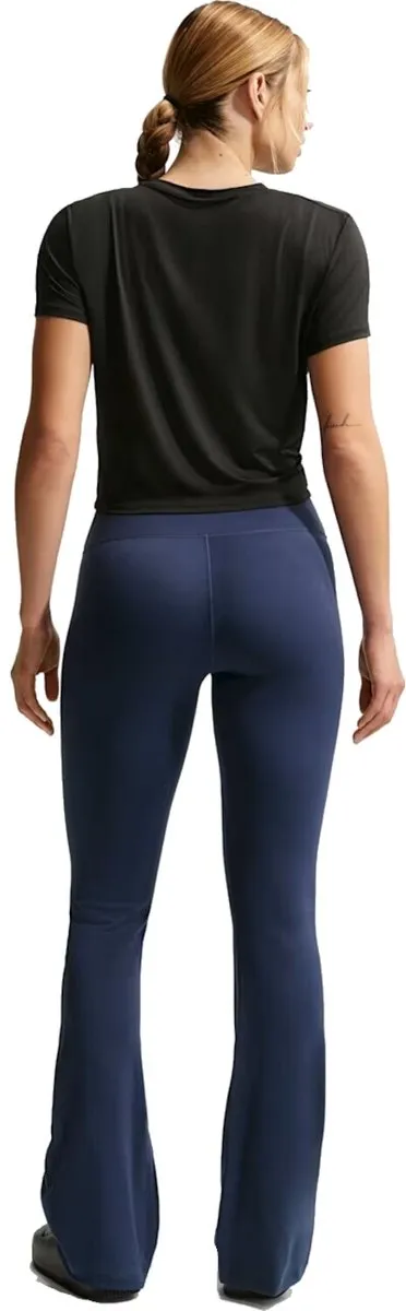 Nike Sportbroek One High Waist Flared Dames - Maat L - Zwart
