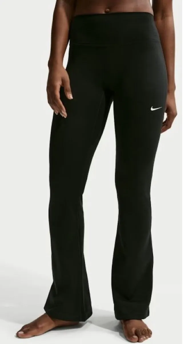 Nike Sportbroek One High Waist Flared Dames - Maat L - Zwart