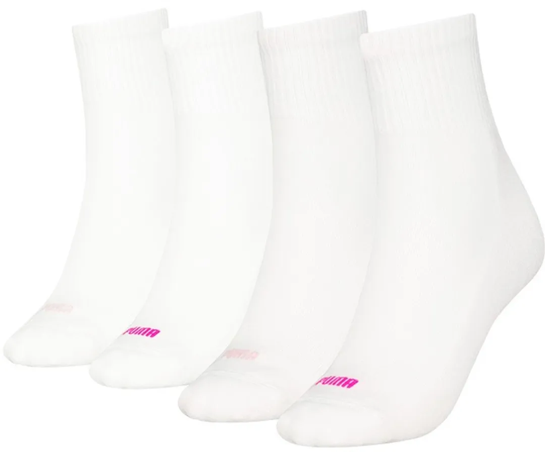 PUMA Dames Heart Sokken 4 Stuks - Wit
