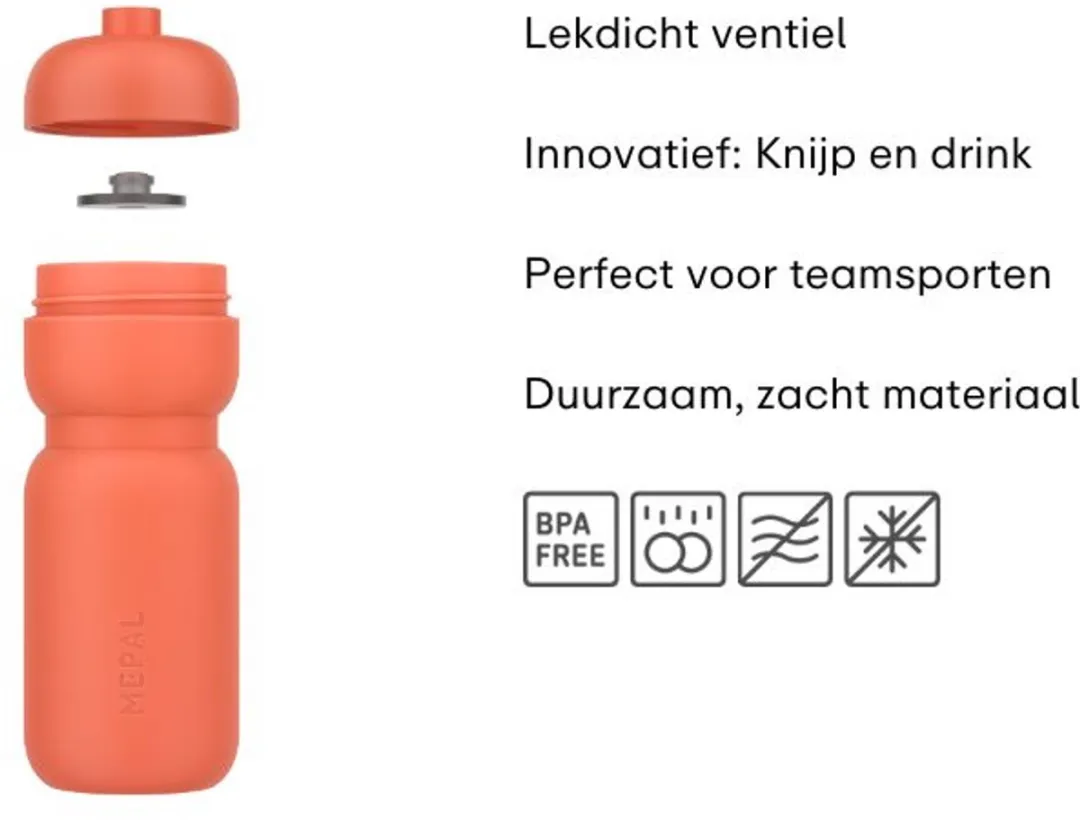 Mepal Sport Bidon 600ml - Peach Orange