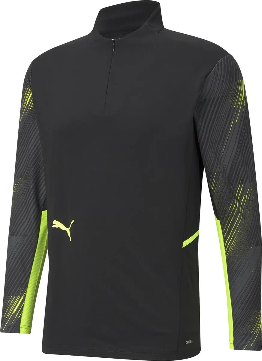 PUMA individualCUP Training 1/4 Zip Sporttrui M - Grijs/Wit/Rood