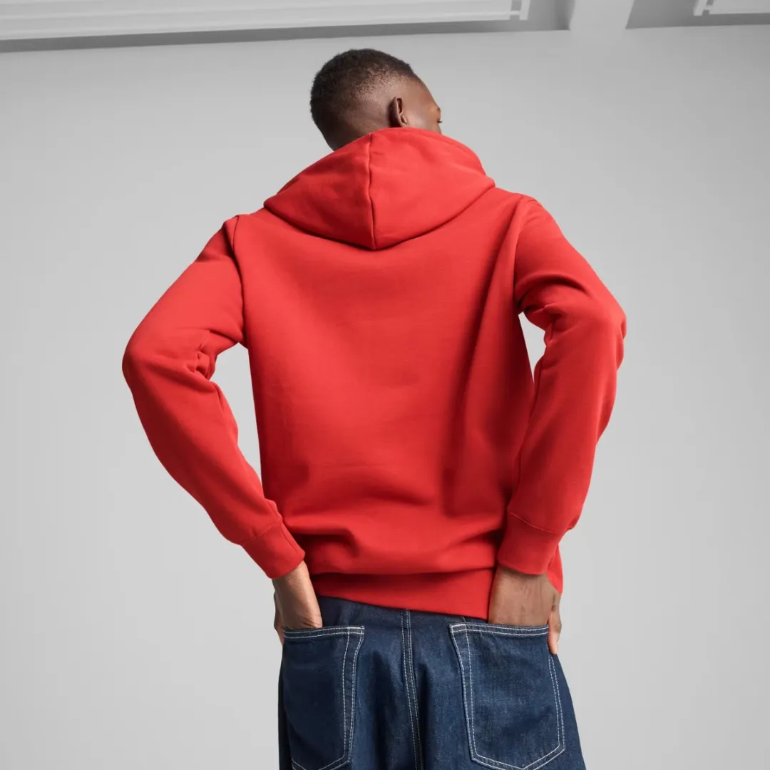 PUMA Ess Logo Lab Hoodie Heren - Rood Maat S