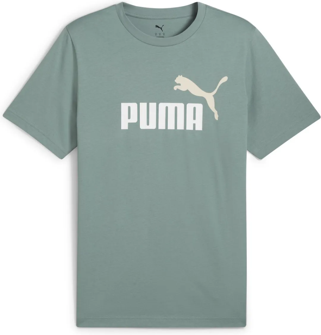 PUMA ESS 2 COLOR No. 1 Logo Tee - Heren - M - Green Moon