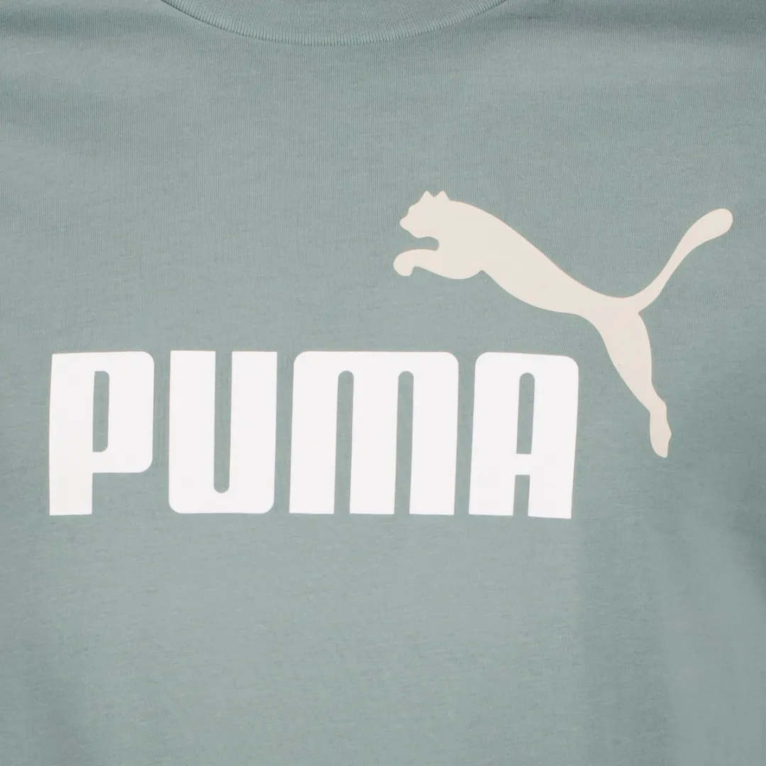 PUMA ESS 2 COLOR No. 1 Logo Tee - Heren - M - Green Moon - afbeelding 3 van 6