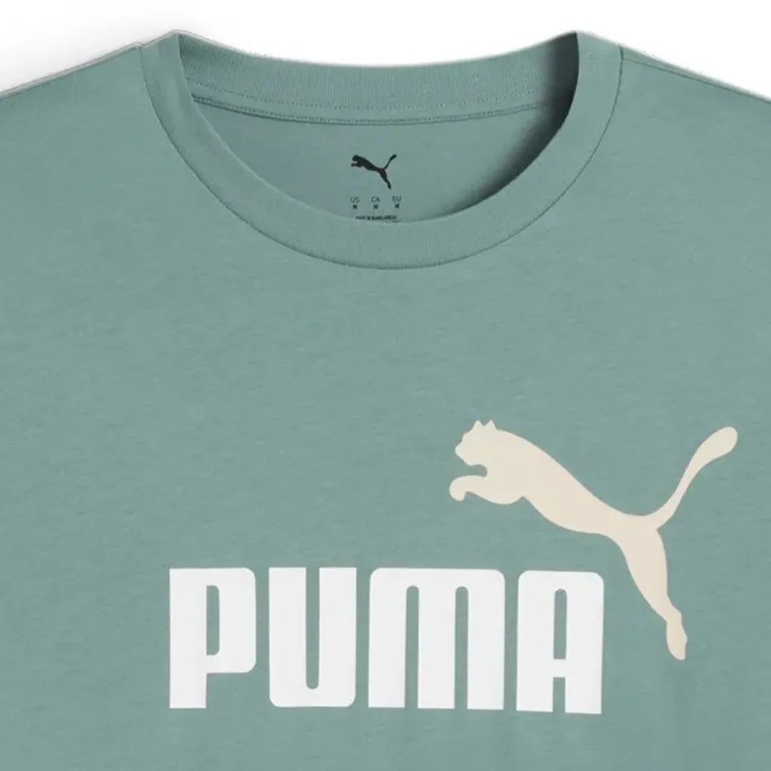 PUMA ESS 2 COLOR No. 1 Logo Tee - Heren - M - Green Moon - afbeelding 4 van 6