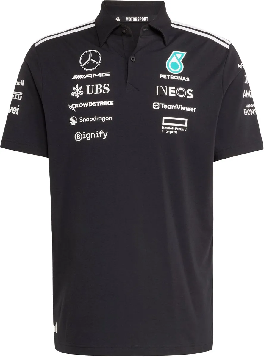 adidas Performance Mercedes-AMG F1 Team Polo Heren - Zwart