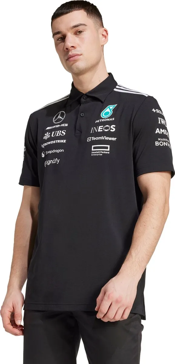 adidas Performance Mercedes-AMG F1 Team Polo Heren - Zwart