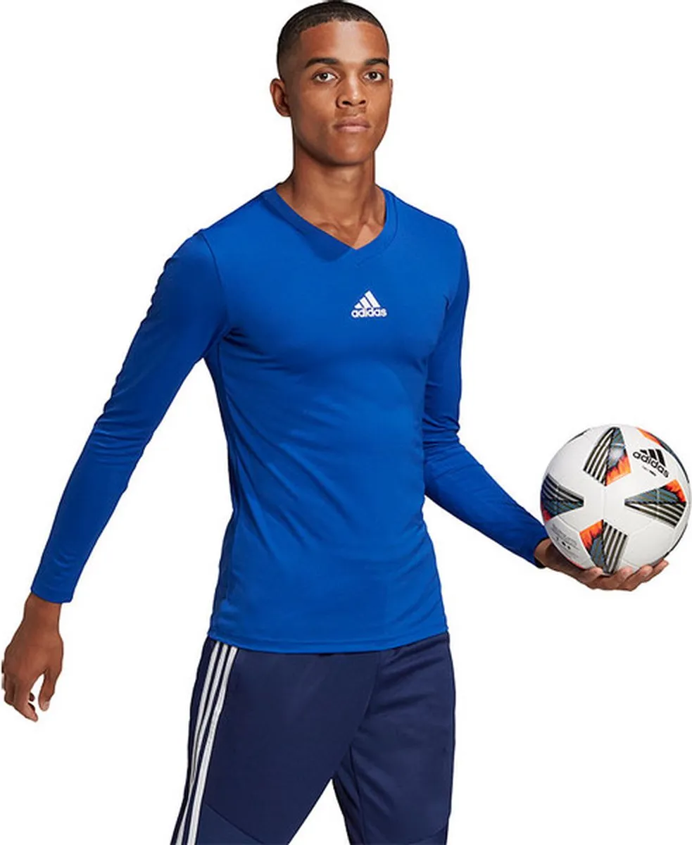 adidas Team Base Longsleeve GK9088 - XXL - Blauw/Wit