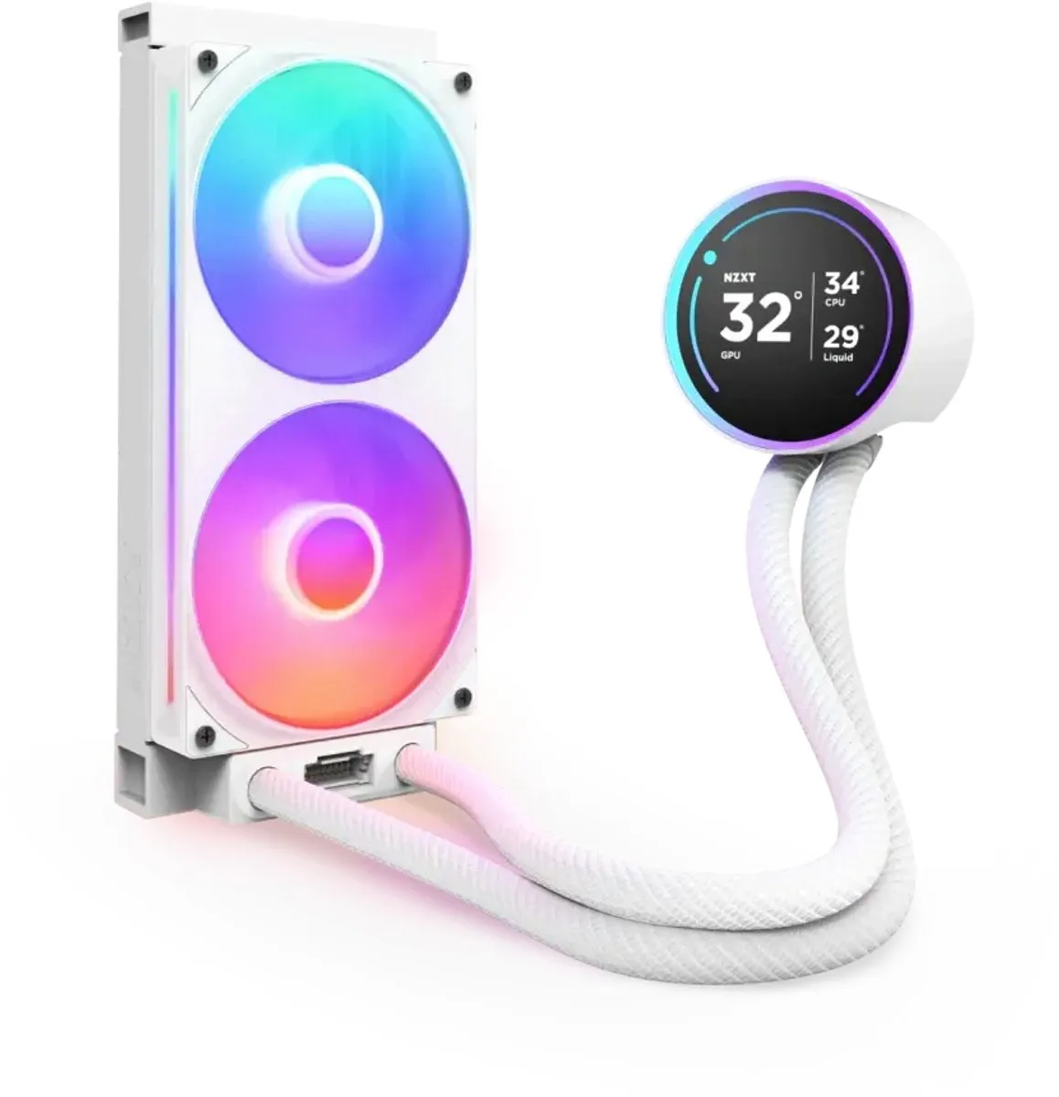 NZXT Kraken Elite 240 RGB RL-KR24E-W2 Koelset - 2x 12cm Wit