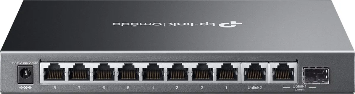 TP-Link Omada ES210GMP Managed Switch 10x PoE - 8x 123W - 1x SFP