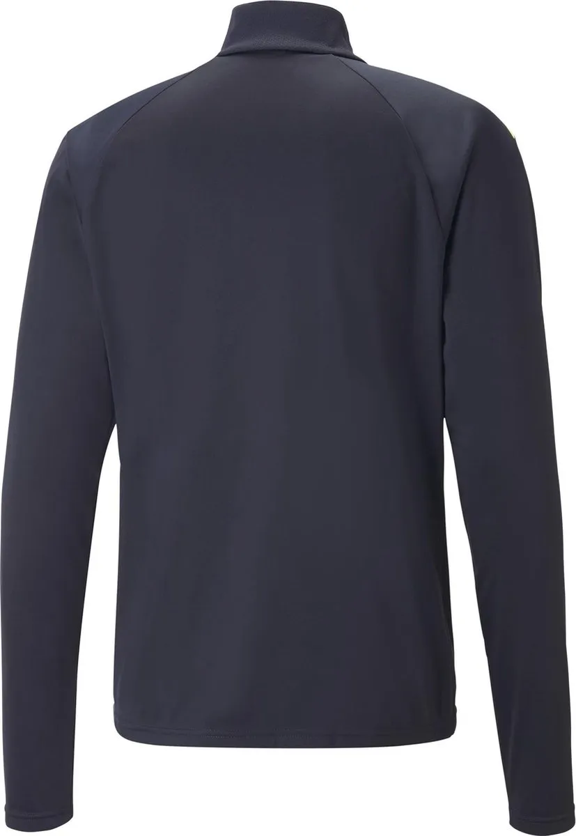 PUMA teamLIGA 1/4 Zip Top - XL - Parisian Night-Fizzy Lime