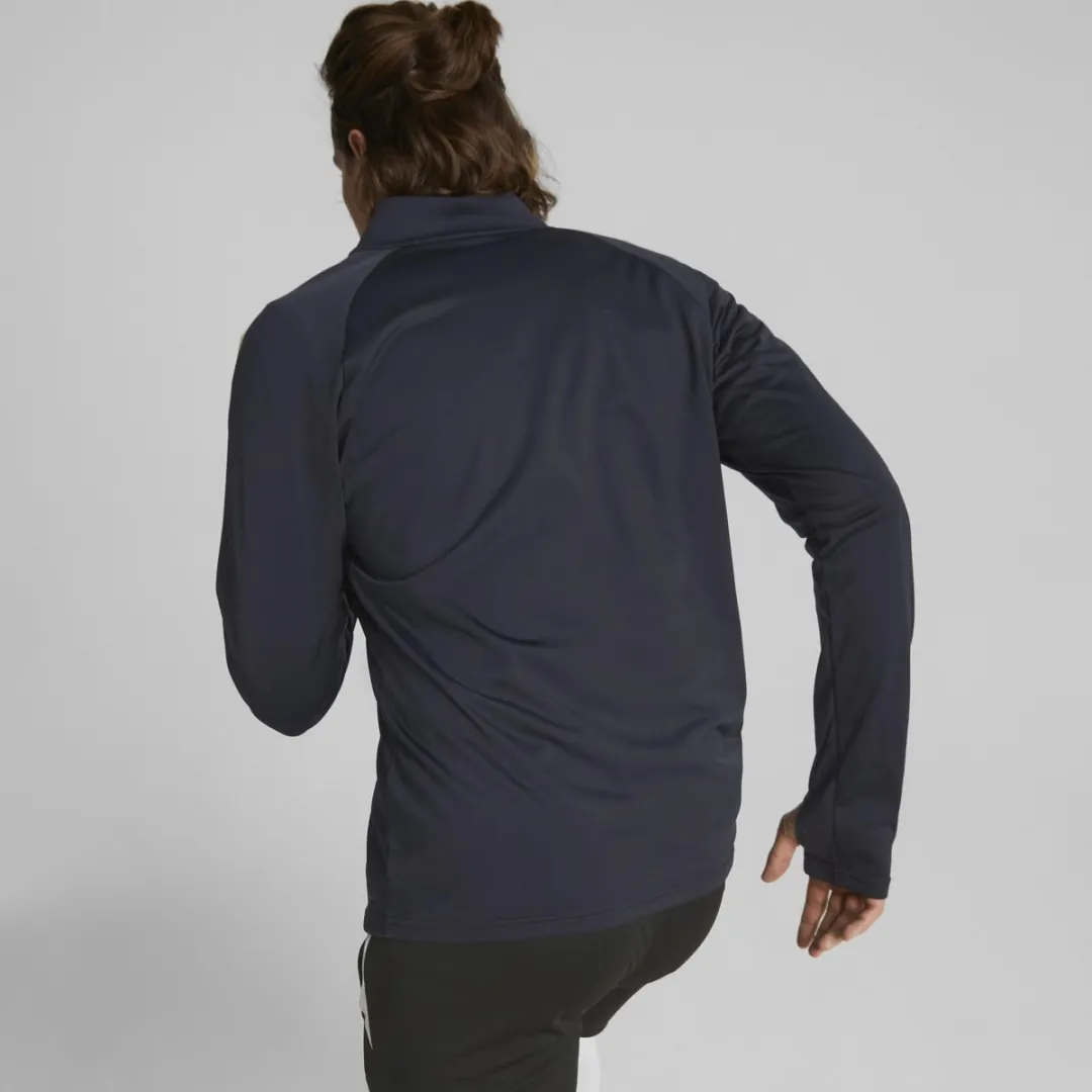 PUMA teamLIGA 1/4 Zip Top - XL - Parisian Night-Fizzy Lime