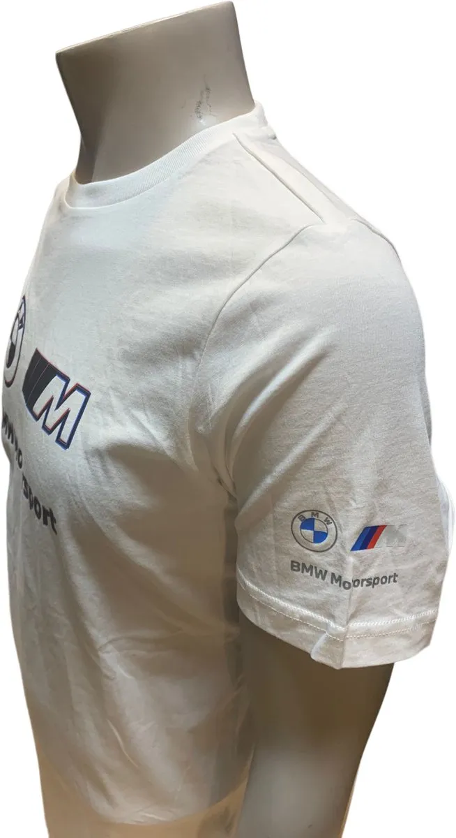 PUMA BMW MMS Logo Tee - T-shirt - Maat L - Wit - afbeelding 2 van 3