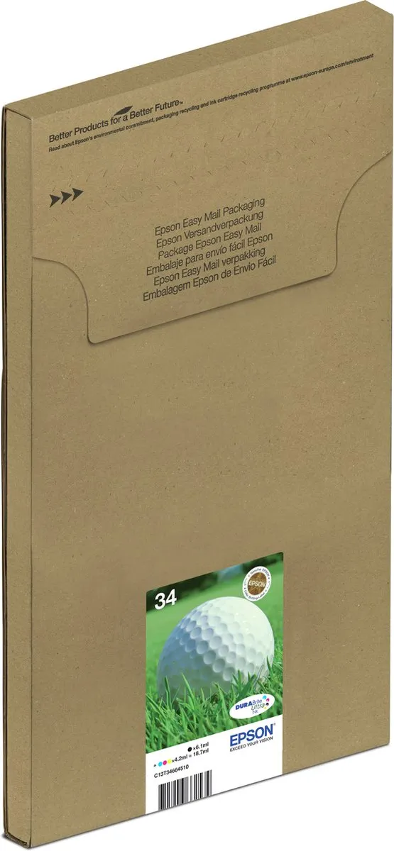 Epson DURABrite Ultra Ink Golfbal Multipack 34 C13T34664510 - 4 Kleuren
