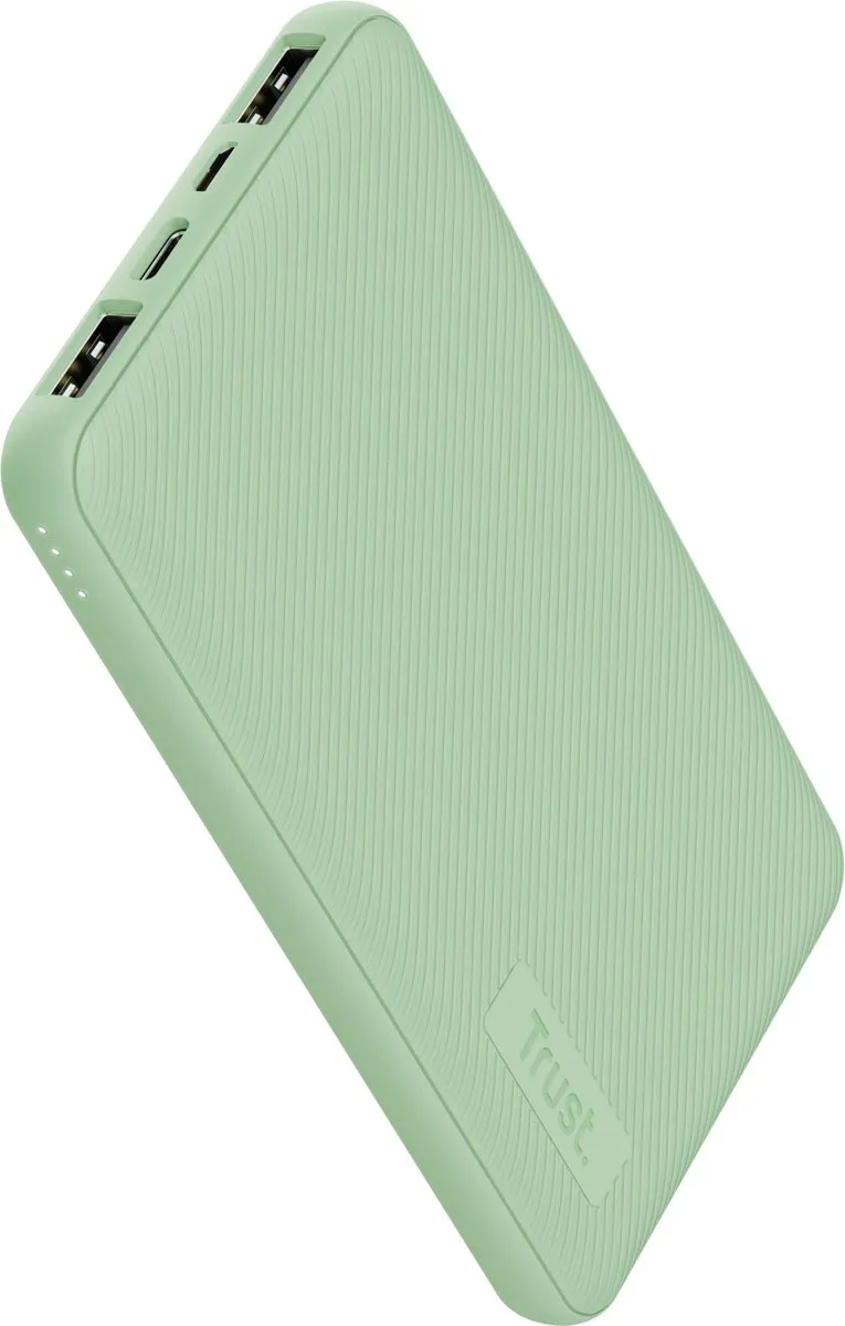 Trust Primo Powerbank 25029 - 10000mAh - USB A/USB C - Groen