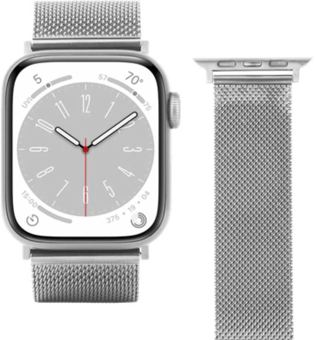 Just in Case Apple Watch Bandje Silksteel - 44/45/46/49mm - Zilver - afbeelding 3 van 6