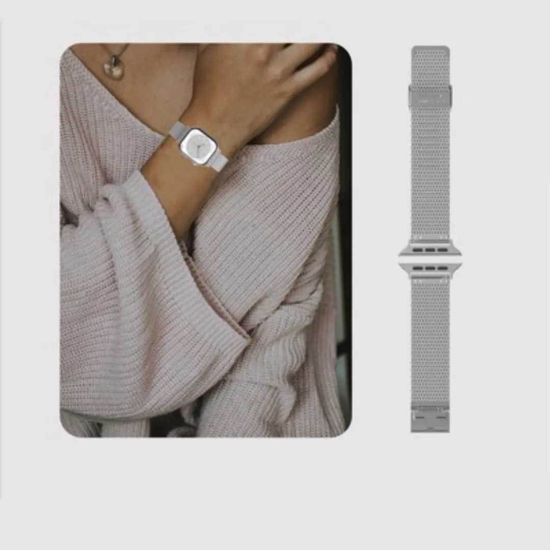 Just in Case Apple Watch Bandje Silksteel - 44/45/46/49mm - Zilver - afbeelding 4 van 6
