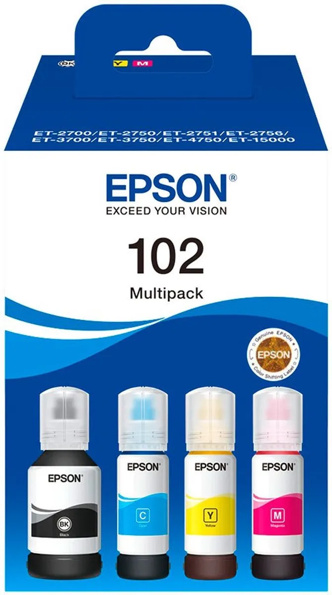 Epson EcoTank C13T03R640 Inktflessen Multipack - 4 Kleuren