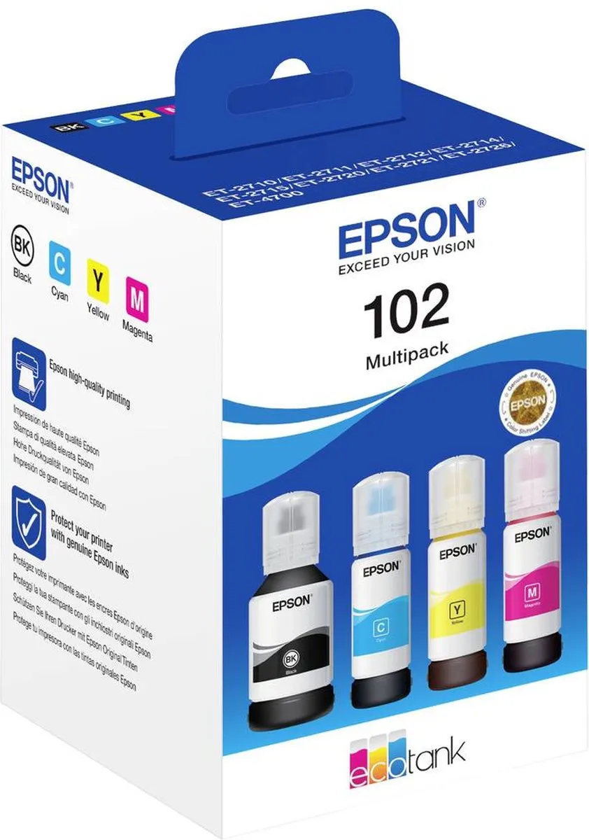 Epson EcoTank C13T03R640 Inktflessen Multipack - 4 Kleuren