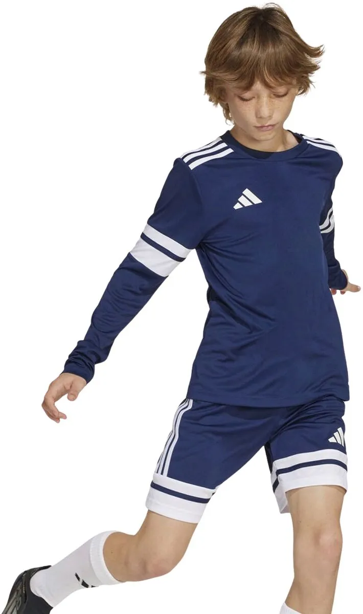 Adidas Squadra 25 Longsleeve Shirt Junior 140 - Donkerblauw/Wit