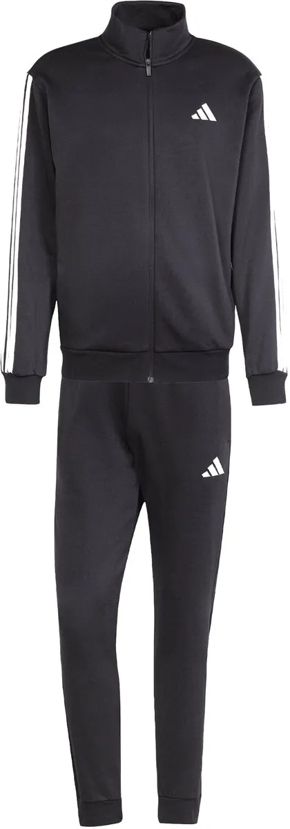 adidas 3-STRIPES Fleece Trainingspak Heren Zwart S - afbeelding 6 van 6