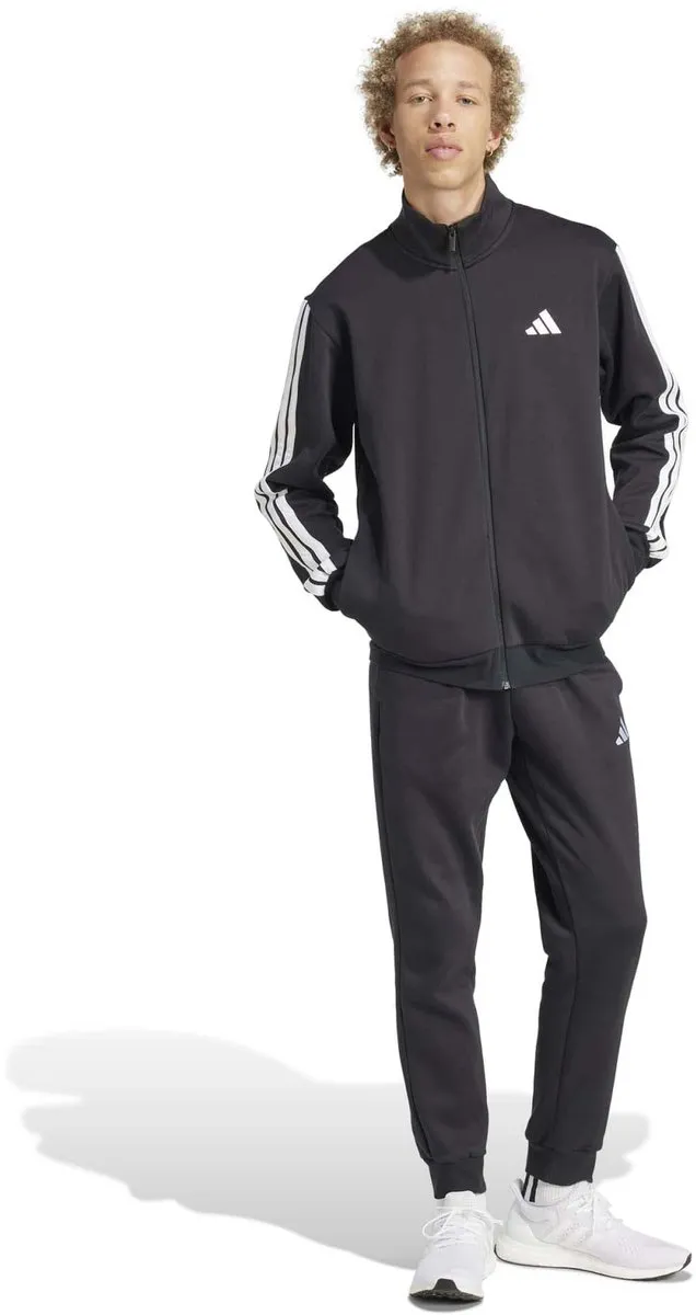 adidas 3-STRIPES Fleece Trainingspak Heren Zwart S