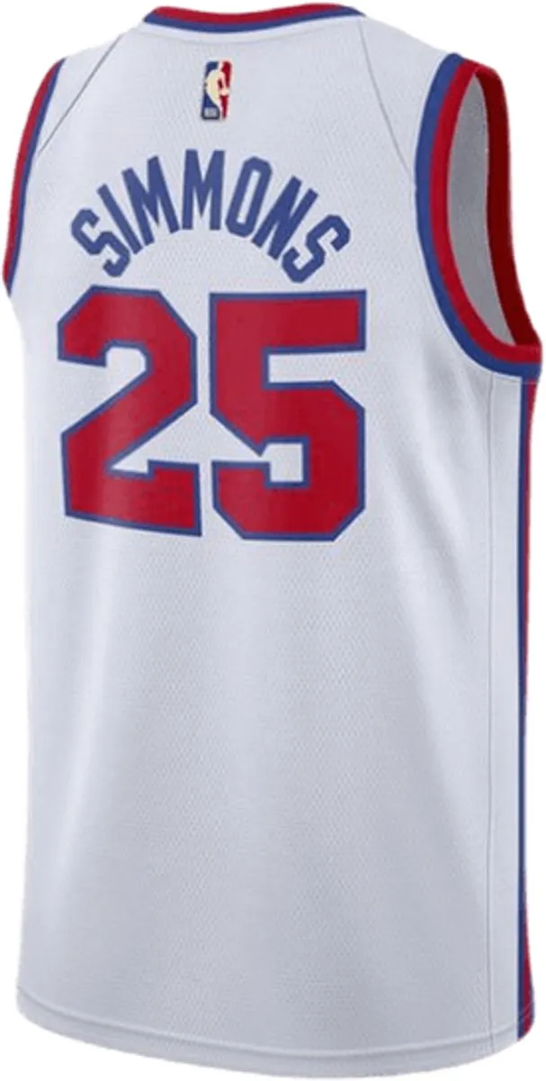 Nike Men's Swingman Philadelphia 76ers Jersey - Wit - Maat XXL