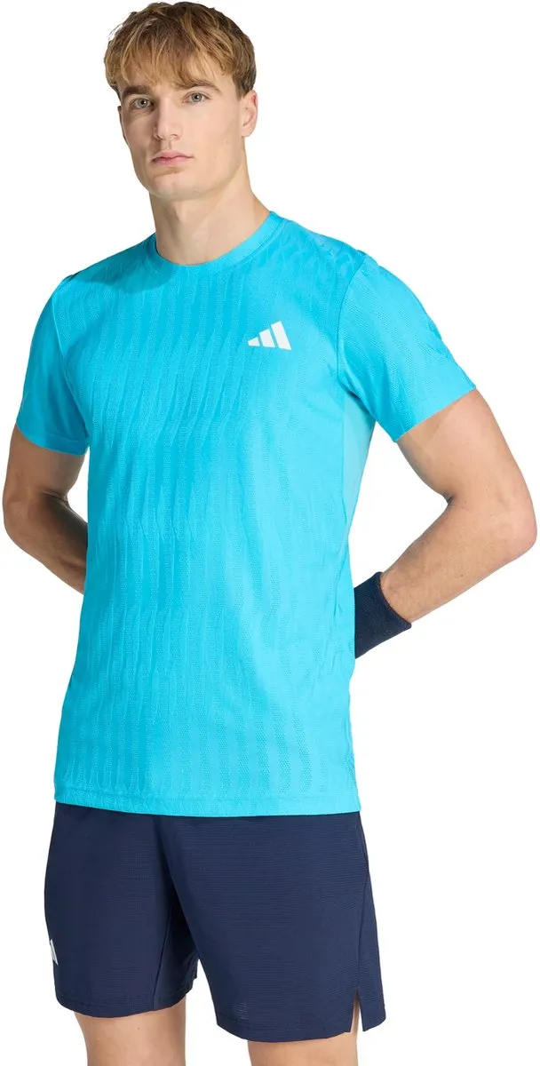 adidas Performance Climacool+ Airchill Freelift Tennis T-shirt - S - Turquoise